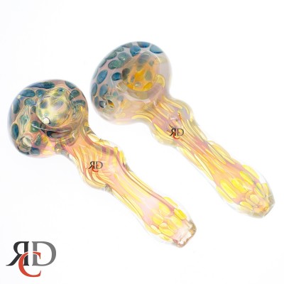 GLASS PIPE GOLD FUMED ART GP6091 1CT GLASS PIPE GOLD FUMED ART GP6091 1CT